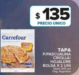 Carrefour Maxi Tapa p pascualina criolla hojaldre oferta
