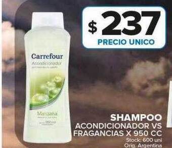 Carrefour Maxi Shampoo acondicionador vs fragancias oferta