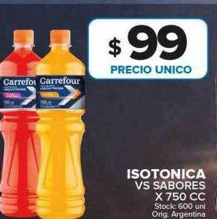 Carrefour Maxi Isotonica vs sabores oferta