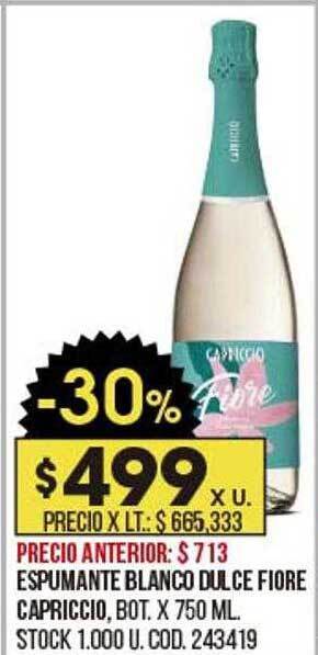 Coto Espumante blanco dulce fiore capriccio oferta