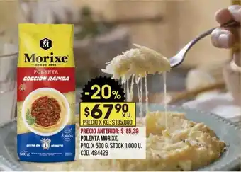 Coto Polenta morixe oferta
