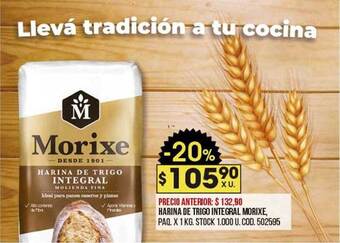 Coto Harina de trigo integral morixe oferta