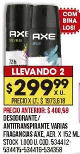 Coto Desodorante antitranspirante varias fragancias axe oferta