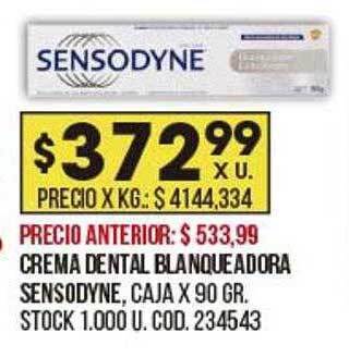 Coto Crema dental blanqueadora sensodyne oferta