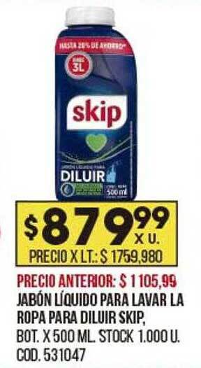 Coto Jabón líquido para lavar la ropa para diluir skip oferta