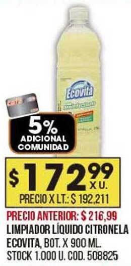 Coto Limpiador liquido citronela ecovita oferta