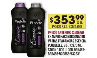 Coto Shampoo acondicionador varias fragancias esencia plusbelle oferta