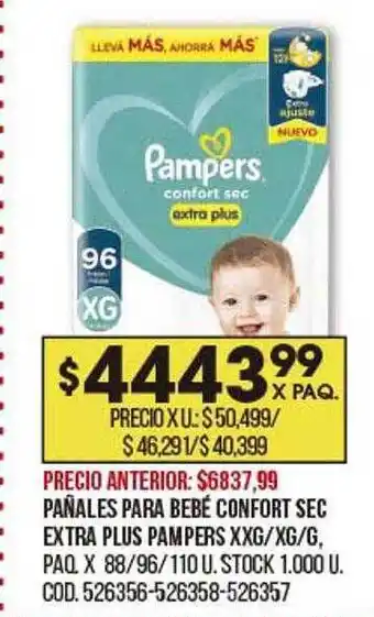 Coto Pañales para bebé confort sec extra plus pampers oferta