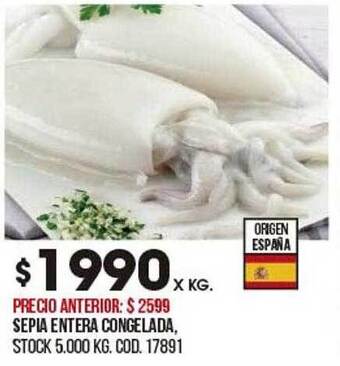 Coto Sepia entera congelada oferta