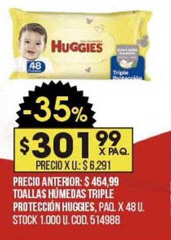 Coto Toallas húmedas triple protección huggies oferta