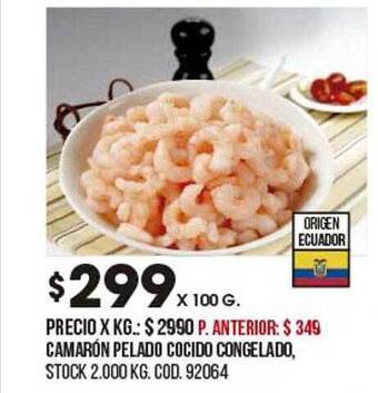 Coto Camarón pelado cocido congelado oferta