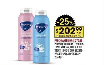 Coto Polvo desodorante varios tipos véritas oferta