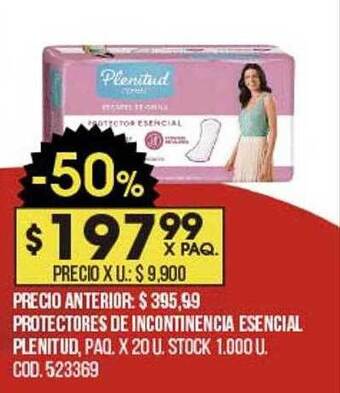 Coto Protectores de incontinencia esencial plenitud oferta