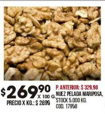 Coto Nuez pelada mariposa oferta