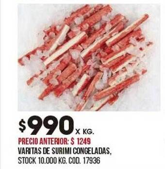 Coto Varitas de surimi congeladas oferta