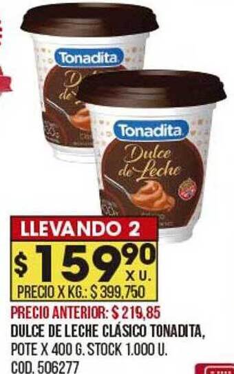 Coto Dulce de leche clásico tonadita oferta
