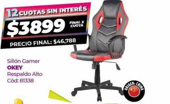 Diarco Sillón gamer okey respaldo alto oferta