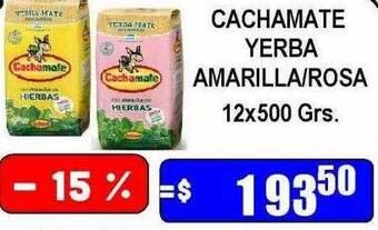 Dulcenter Cachamate yerba amarilla rosa oferta