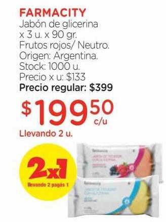 Farmacity Farmacity jabón de glicerina oferta