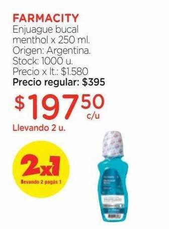 Farmacity Farmacity enjuague bucal menthol oferta
