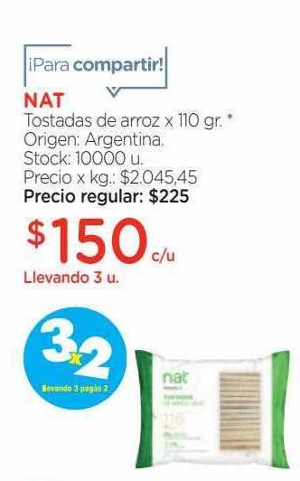 Farmacity Nat tostadas de arroz oferta