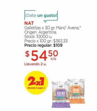 Farmacity Nat galletitas oferta