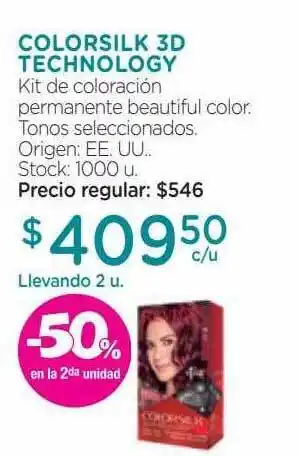 Farmacity Colorskilk 3d technology kit de coloracion permanente beautiful color -50% en la 2da unidad oferta