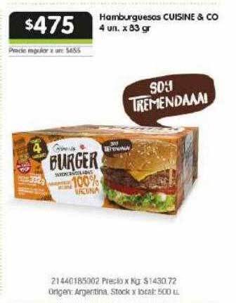 Jumbo Hamburguesas cuisine & co oferta
