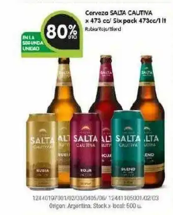 Jumbo Cerveza salta cautiva oferta
