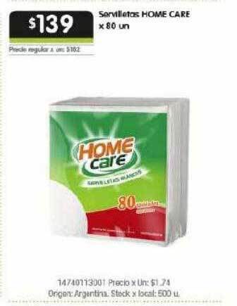 Jumbo Servilletas home care oferta
