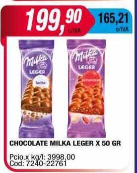 Maxiconsumo Chocolate milka leger oferta