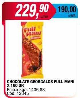 Maxiconsumo Chocolate georgalos full mani oferta
