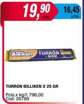 Maxiconsumo Turron billiken oferta