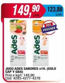 Maxiconsumo Jugo ades sabores oferta
