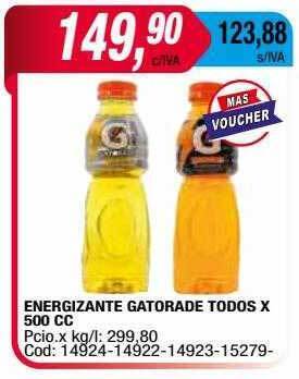 Maxiconsumo Energizante gatorade todos oferta