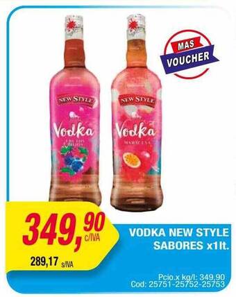 Maxiconsumo Vodka new style sabores oferta