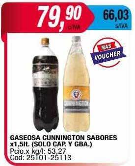 Maxiconsumo Gaseosa cunnington sabores oferta