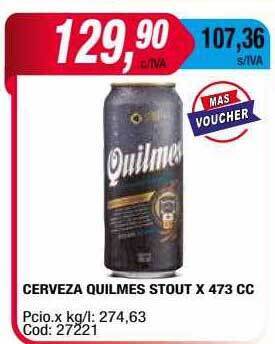 Maxiconsumo Cerveza quilmes stout oferta