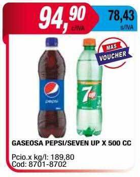 Maxiconsumo Gaseosa pepsi seven up oferta