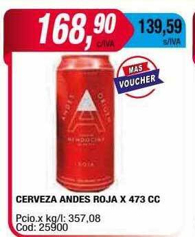 Maxiconsumo Cerveza andes roja oferta