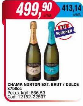 Maxiconsumo Champ norton ext brut dulce oferta