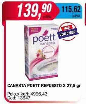 Maxiconsumo Canasta poett repuesto oferta