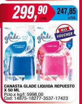 Maxiconsumo Canasta glade liquida repuesto oferta