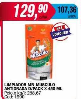Maxiconsumo Limpiador mr-musculo antigrasa d pack oferta