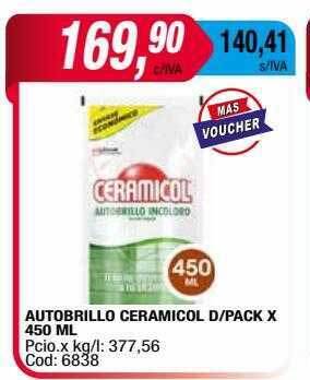 Maxiconsumo Autobrillo ceramicol d pack oferta