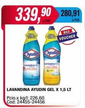 Maxiconsumo Lavandina ayudin gel oferta