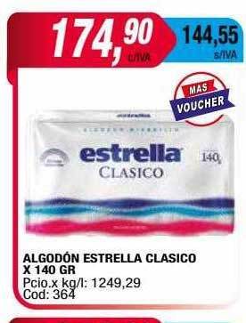 Maxiconsumo Algodón estrella clasico oferta