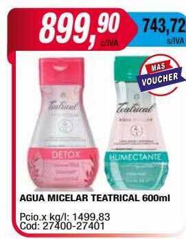 Maxiconsumo Agua micelar teatrical oferta
