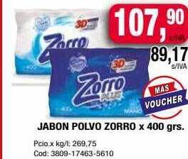 Maxiconsumo Jabon polvo zorro oferta