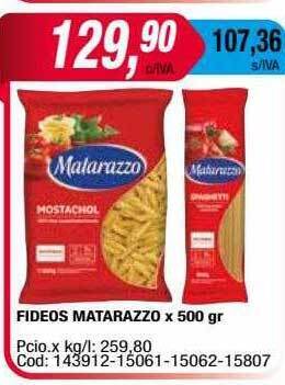 Maxiconsumo Fideos matarazzo oferta